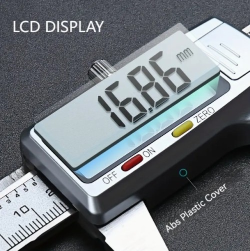 1pc 6 인치 디지털 캘리퍼스 LCD 디지털 디스플레이 스테인레스 스틸 금속 캘리퍼스 150mm 금속 전자 버니어 캘리퍼스 마이크로 미터 게이지 측정 도구